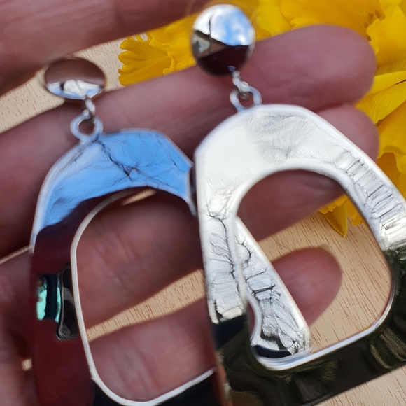 "Flamboyant fun" Silver Earrings - Picture 5 of 6